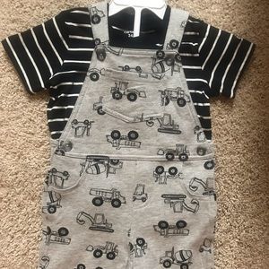 Carters black and grey overall set 18 months